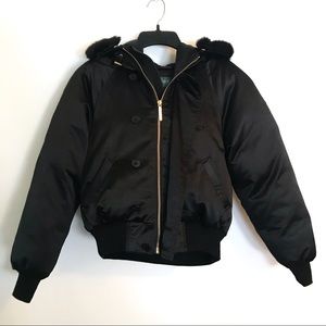 ~NWOT~ Ralph Lauren Cropped Black Bomber Jacket